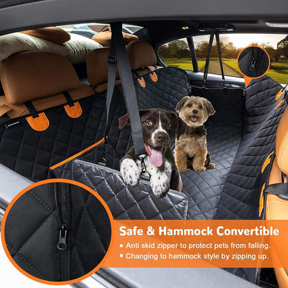 Dog Car Seat Cover for Pets 100% Waterproof Seat Cover Hammock 600D Heavy Duty Scratch Proof Nonslip Durable Soft Back Seat Covers for Cars Trucks and Suvs - FureverPawPrint