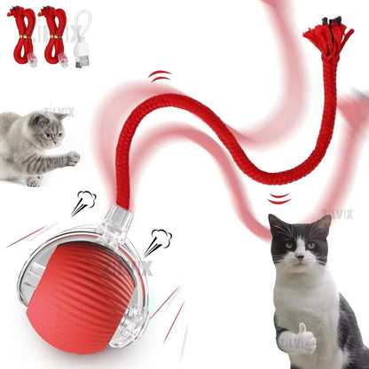 Smart Rechargeable Interactive Rolling Ball Toy for Cats - Auto Electric Teaser for Endless Fun! - FureverPawPrint