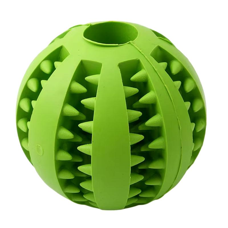 Interactive Chew Toy Ball for Dogs - Fun Treat Feeder & Tooth Cleaning Rubber Ball for Puppy Training - FureverPawPrint