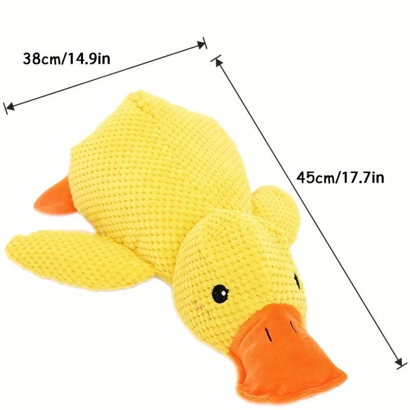 Large Duck-Shaped Squeaky Plush Dog Toy - Durable Chew Toy for Teeth Cleaning and Interactive Playtime Fun! - FureverPawPrint