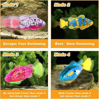 Interactive Electric Swimming Fish Toy for Cats and Dogs - LED Light Water Play Pet Toy - FureverPawPrint