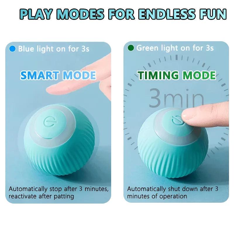 Interactive Smart Cat Ball - Automatic Rolling Electronic Toy for Indoor Fun! - FureverPawPrint