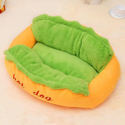 Pet Bed Hot Dog House Lounger Bed Kennel Mat Soft Fiber Pet Dog Puppy Warm Removable Washable Waterlon for Cats - FureverPawPrint