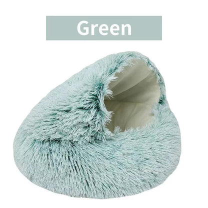 Winter Plush Pet Cat Bed round Cat Cushion Cat House 2 in 1 Warm Cats Basket Pet Sleep Bag Kitten Nest Kennel for Small Dog Cats - FureverPawPrint