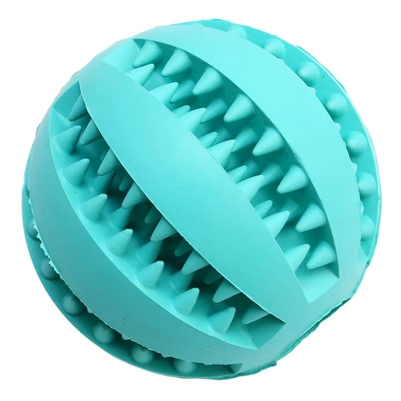 Interactive Chew Toy Ball for Dogs - Fun Treat Feeder & Tooth Cleaning Rubber Ball for Puppy Training - FureverPawPrint