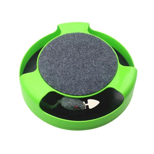 Interactive Cat Toy Turntable Roller Mouse - Fun Intelligence Training Track & Scratching Accessory for Your Feline Friend - FureverPawPrint