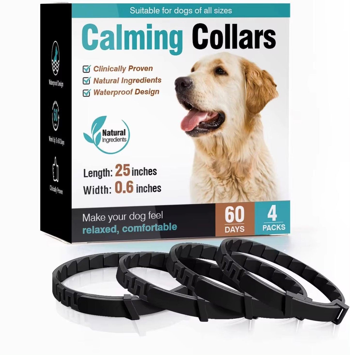 Calming Pheromone Collars for Dogs and Cats - Adjustable & Comfortable Anxiety Relief for Puppies, Kittens, and Large Dogs - FureverPawPrint