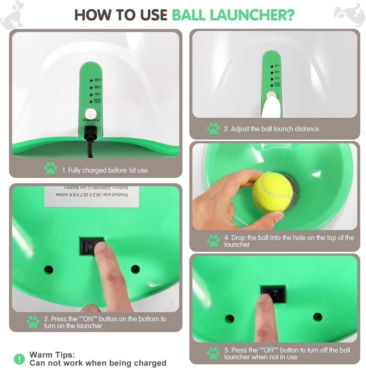 Interactive Automatic Dog Ball Launcher - Ultimate Tennis Toy for Endless Fun! - FureverPawPrint