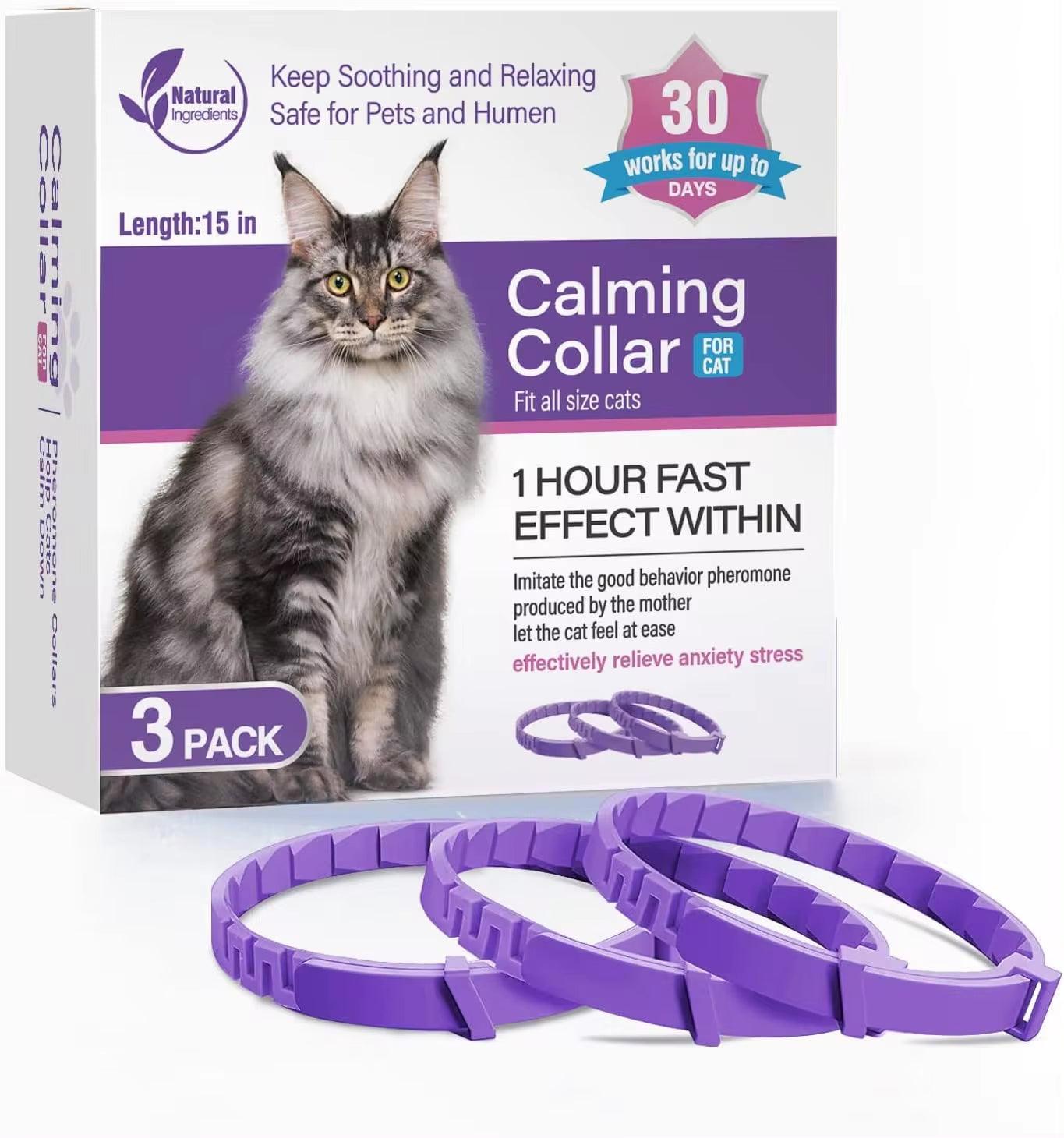 Calming Pheromone Collars for Dogs and Cats - Adjustable & Comfortable Anxiety Relief for Puppies, Kittens, and Large Dogs - FureverPawPrint