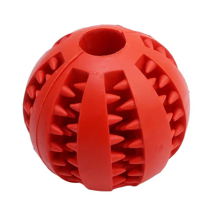 Interactive Chew Toy Ball for Dogs - Fun Treat Feeder & Tooth Cleaning Rubber Ball for Puppy Training - FureverPawPrint