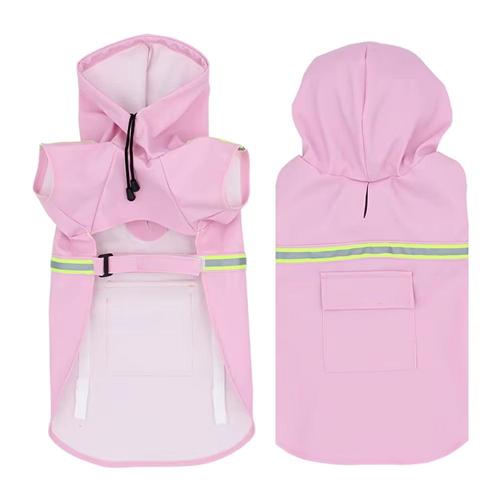 Stylish Waterproof Pet Poncho Raincoat for Dogs - Reflective, Breathable, Available in S-5XL - FureverPawPrint