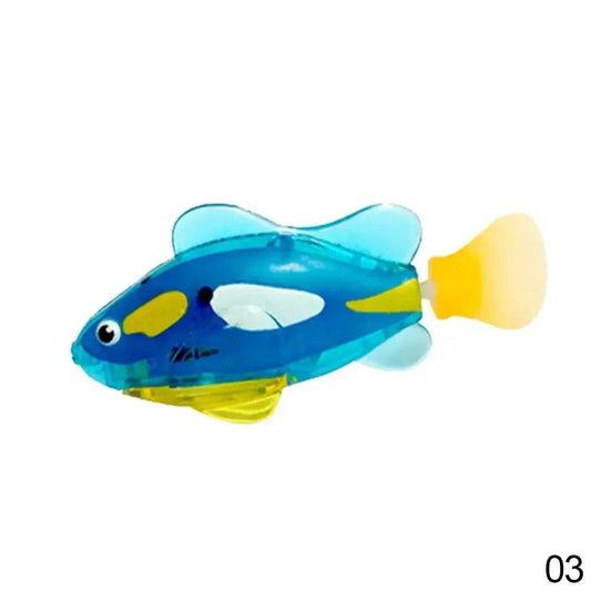 Interactive LED Light-Up Swimming Robot Fish Toy for Cats - Water Activated Fun for Kittens! - FureverPawPrint