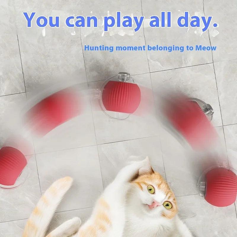 Smart Rechargeable Interactive Rolling Ball Toy for Cats - Auto Electric Teaser for Endless Fun! - FureverPawPrint