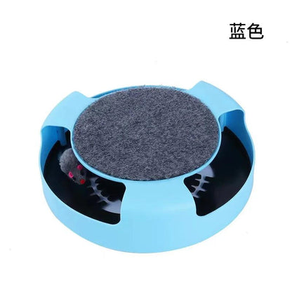 Interactive Cat Toy Turntable Roller Mouse - Fun Intelligence Training Track & Scratching Accessory for Your Feline Friend - FureverPawPrint