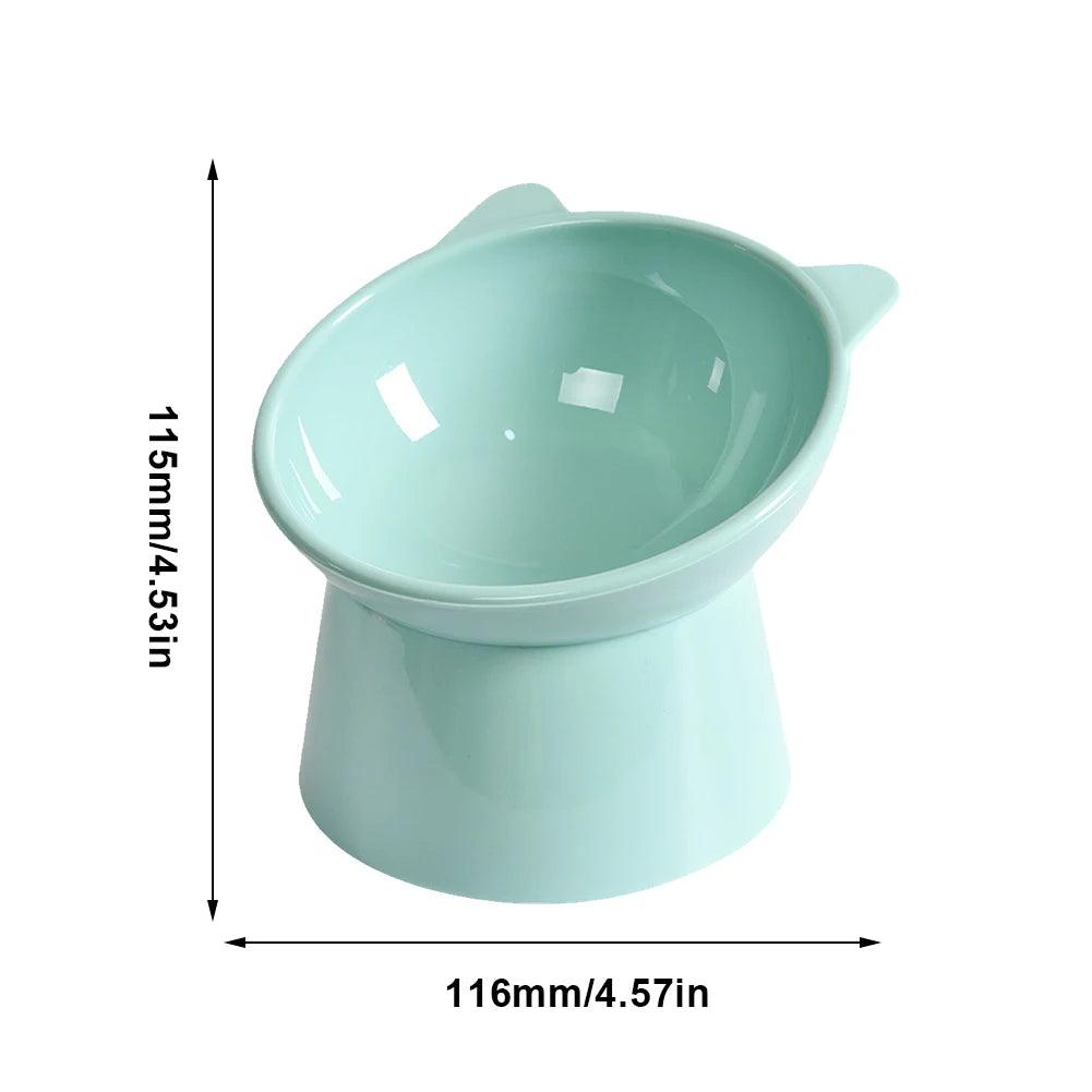 Elevated Anti-Vomiting Cat Food Bowl - Ergonomic Non-Slip Dish for Cats and Dogs - FureverPawPrint