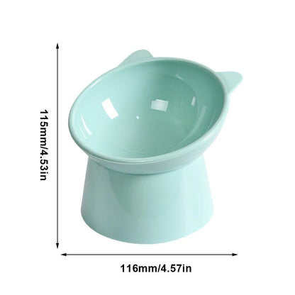 Elevated Anti-Vomiting Cat Food Bowl - Ergonomic Non-Slip Dish for Cats and Dogs - FureverPawPrint