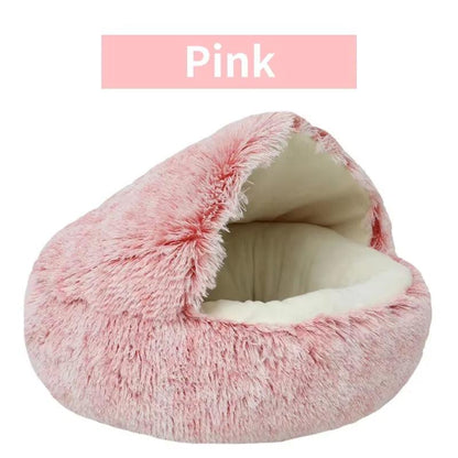 Winter Plush Pet Cat Bed round Cat Cushion Cat House 2 in 1 Warm Cats Basket Pet Sleep Bag Kitten Nest Kennel for Small Dog Cats - FureverPawPrint