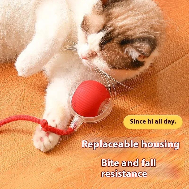 Smart Rechargeable Interactive Rolling Ball Toy for Cats - Auto Electric Teaser for Endless Fun! - FureverPawPrint