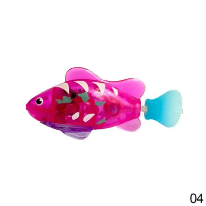 Interactive LED Light-Up Swimming Robot Fish Toy for Cats - Water Activated Fun for Kittens! - FureverPawPrint