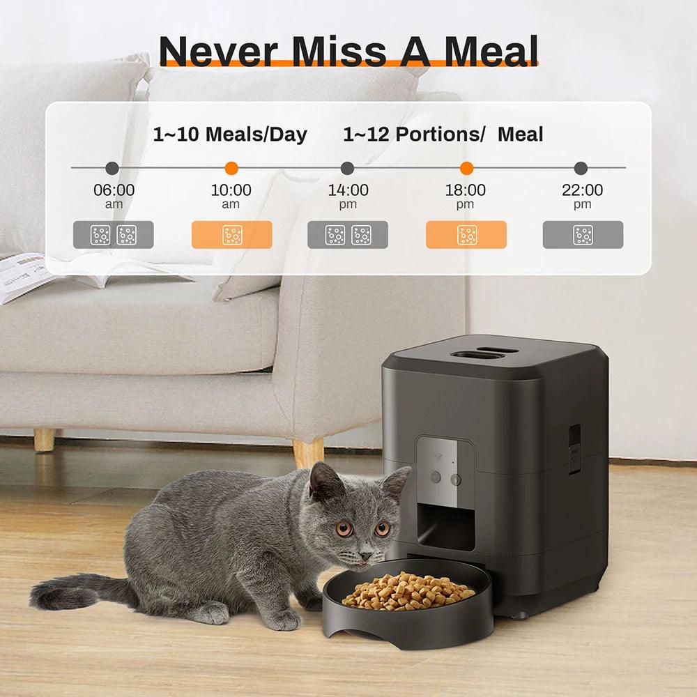 Smart 2L Cat & Dog Feeder with APP - Automatic Remote Feeding for Small Pets - FureverPawPrint