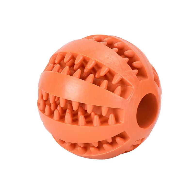 Interactive Chew Toy Ball for Dogs - Fun Treat Feeder & Tooth Cleaning Rubber Ball for Puppy Training - FureverPawPrint