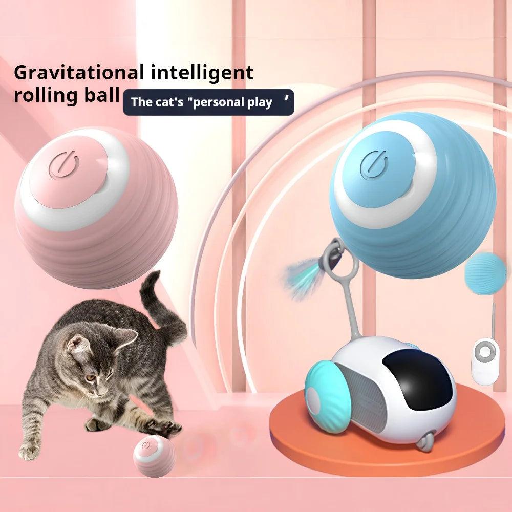 Interactive Smart Cat Ball - Automatic Rolling Electronic Toy for Indoor Fun! - FureverPawPrint