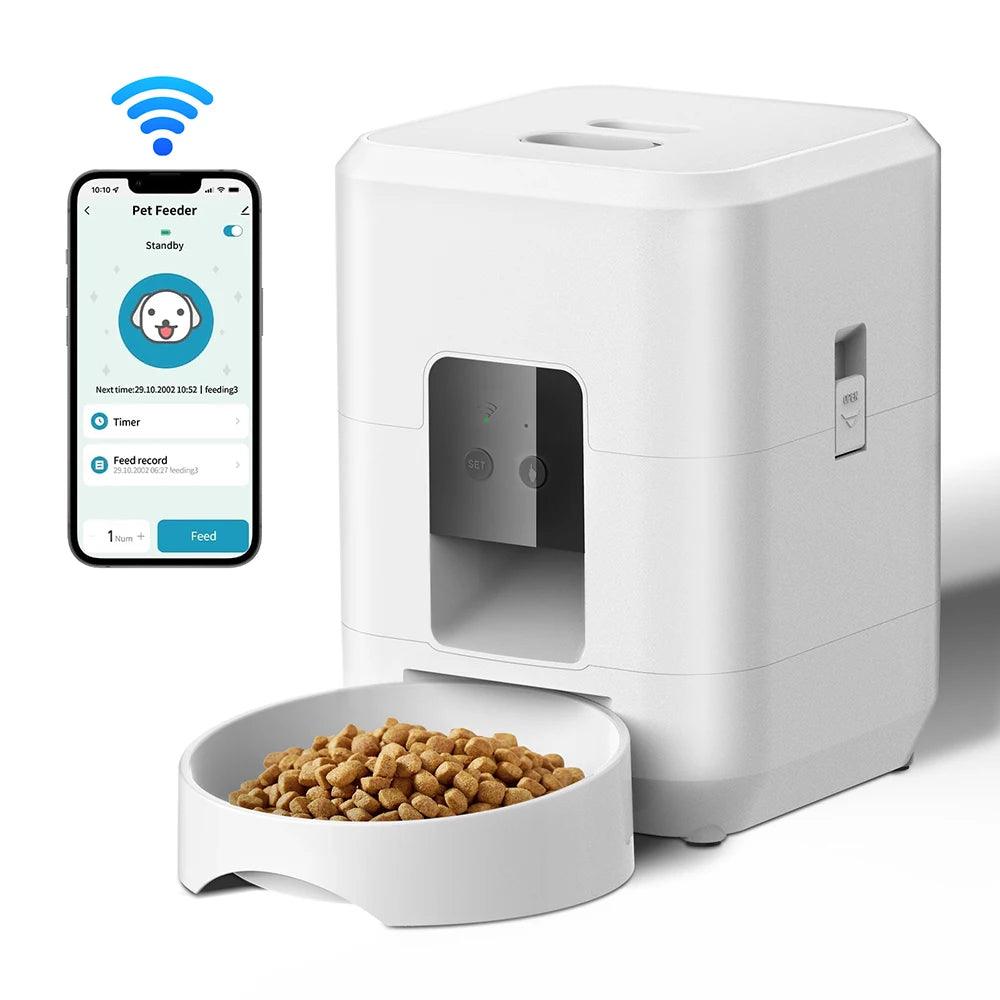 Smart 2L Cat & Dog Feeder with APP - Automatic Remote Feeding for Small Pets - FureverPawPrint