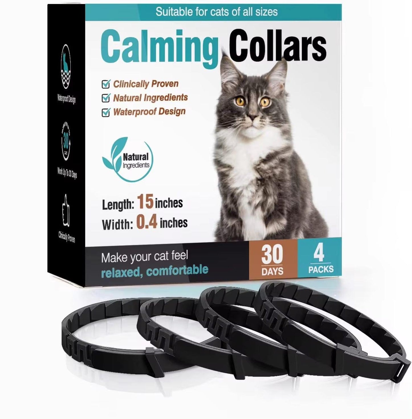 Calming Pheromone Collars for Dogs and Cats - Adjustable & Comfortable Anxiety Relief for Puppies, Kittens, and Large Dogs - FureverPawPrint