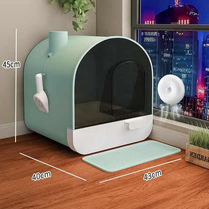 Revolutionary Odor-Free Enclosed Cat Litter Box with Innovative Smart Features - FureverPawPrint