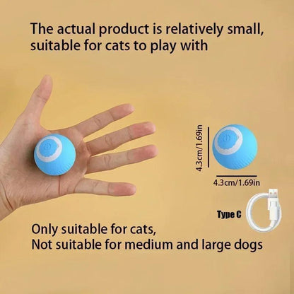 Smart Rechargeable Interactive Rolling Ball Toy for Cats - Auto Electric Teaser for Endless Fun! - FureverPawPrint