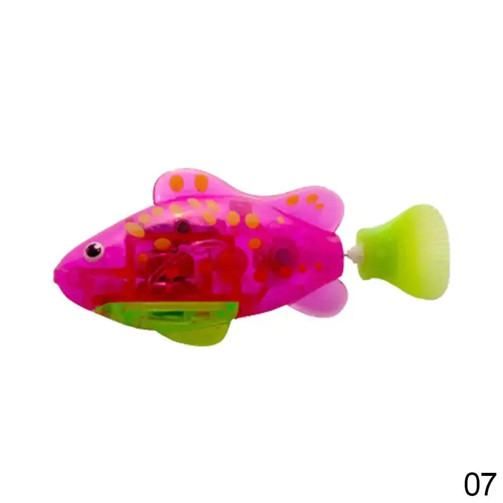 Interactive LED Light-Up Swimming Robot Fish Toy for Cats - Water Activated Fun for Kittens! - FureverPawPrint