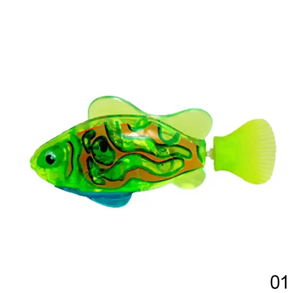 Interactive LED Light-Up Swimming Robot Fish Toy for Cats - Water Activated Fun for Kittens! - FureverPawPrint