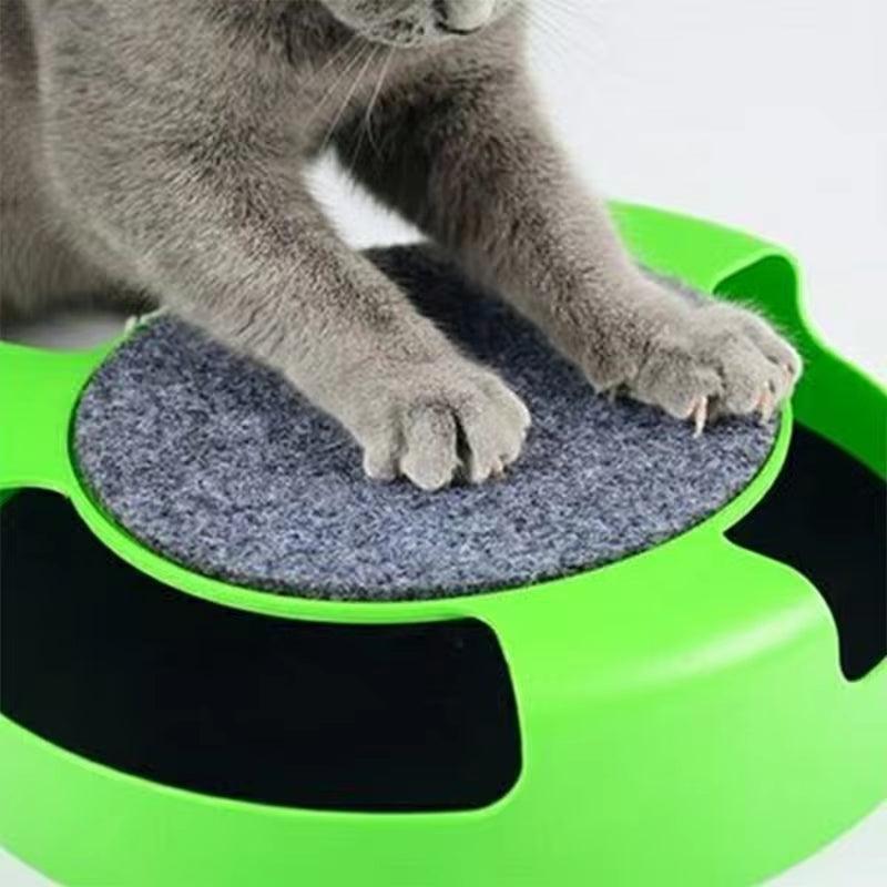 Interactive Cat Toy Turntable Roller Mouse - Fun Intelligence Training Track & Scratching Accessory for Your Feline Friend - FureverPawPrint