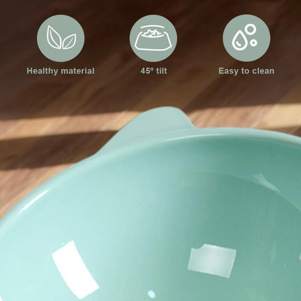 Elevated Anti-Vomiting Cat Food Bowl - Ergonomic Non-Slip Dish for Cats and Dogs - FureverPawPrint