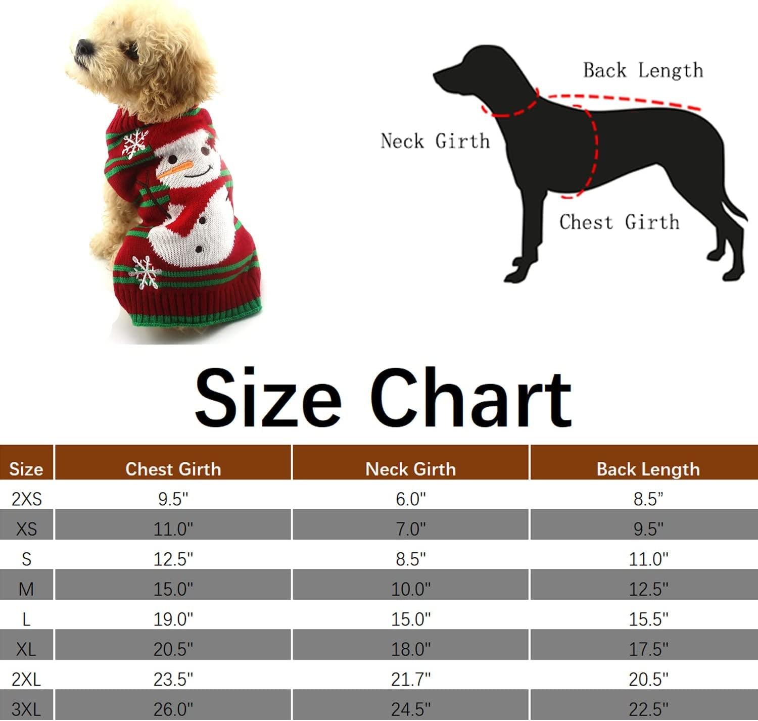 Dog Snow Sweaters Snowman Sweaters Xmas Dog Holiday Sweaters New Year Christmas Sweater Pet Clothes for Small Dog and Cat - FureverPawPrint