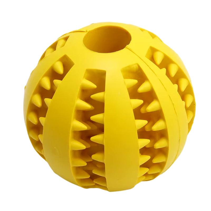 Interactive Chew Toy Ball for Dogs - Fun Treat Feeder & Tooth Cleaning Rubber Ball for Puppy Training - FureverPawPrint