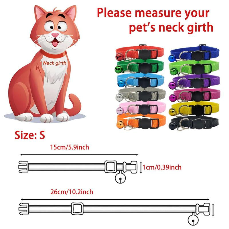 Vibrant 12-Pack Breakaway Pet Collars - Safety & Style for Your Furry Friends! 