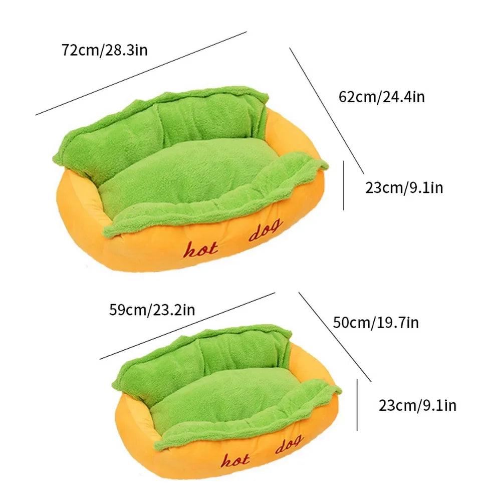 Pet Bed Hot Dog House Lounger Bed Kennel Mat Soft Fiber Pet Dog Puppy Warm Removable Washable Waterlon for Cats - FureverPawPrint