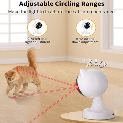 Automatic Cat Laser Toys, Interactive Laser Cat Toys for Indoor Cats/Kitty/Dogs, Cat Laser Toy Automatic White - FureverPawPrint