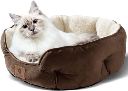 Dog Bed, Cat Beds for Indoor Cats, Pet Bed for Puppy and Kitty, Extra Soft & Machine Washable with Anti-Slip & Water-Resistant Oxford Bottom - FureverPawPrint